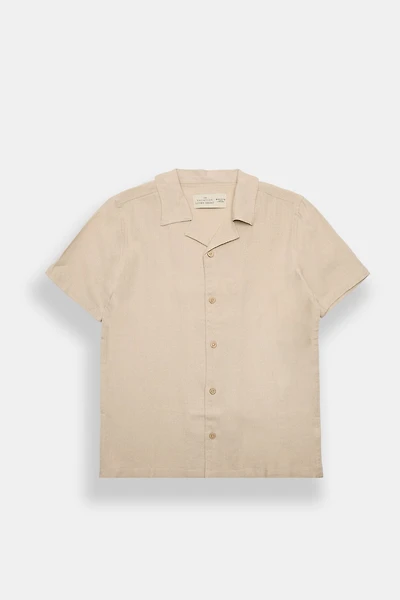 Youth Linen-Blend Button-Up Shirt
