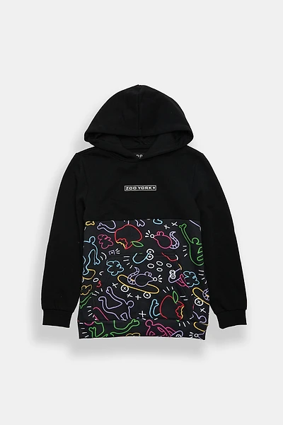 Zoo York Youth Doodle Colour Block Hoodie