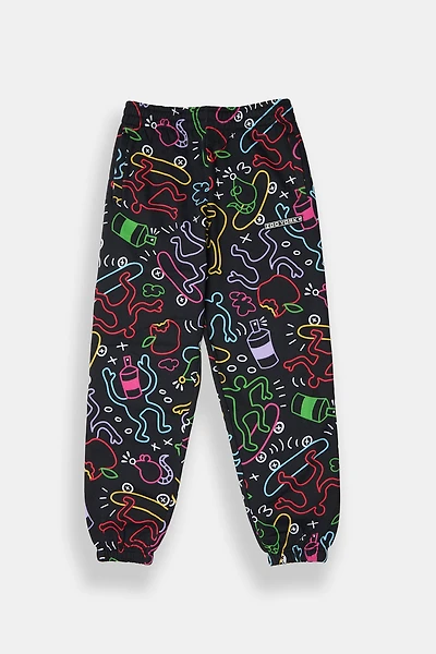 Jogger en molleton motif griffonné Zoo York junior
