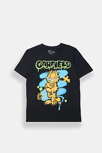 Youth Garfield Graffiti Graphic Tee