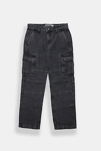 West49 Youth Black Cargo Jeans