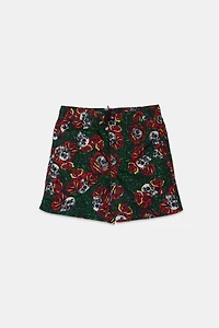 Arsenic Youth Skulls & Roses Beach Shorts