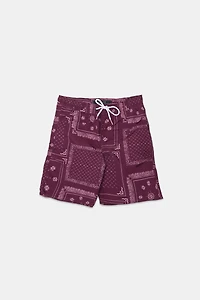 Short de plage imprimé bandana Arsenic junior