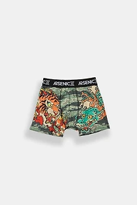 Caleçon boxeur camouflage imprimé dragon et tigre Arsenic junior
