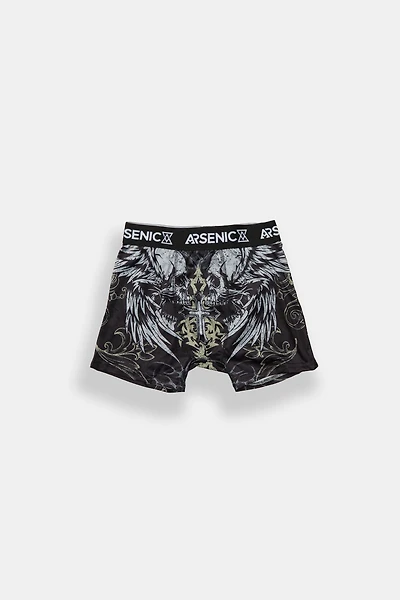 Arsenic Youth Winged Skulls Boxer Brief