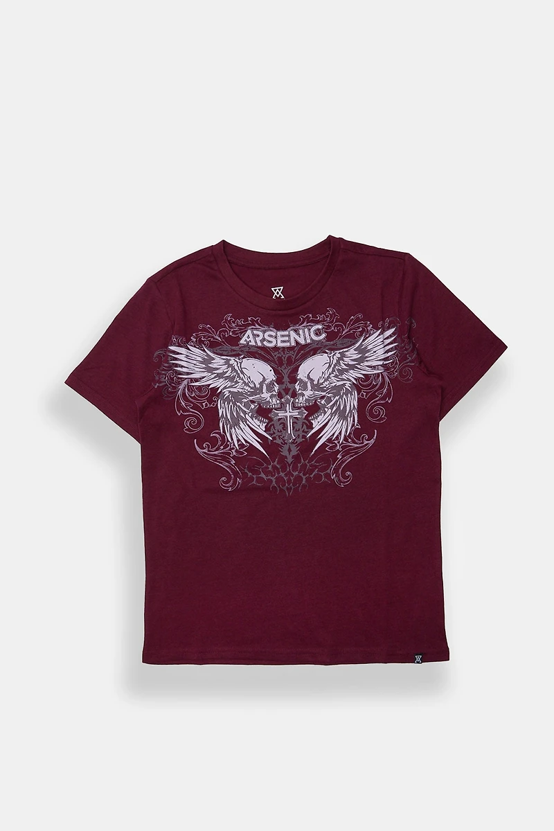 T-shirt imprimé cânes ailés Arsenic junior