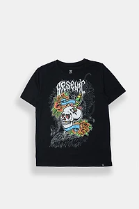 Arsenic Youth Skull Tattoo Graphic Tee