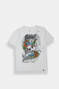 T-shirt imprimé crâne tatouage Arsenic junior