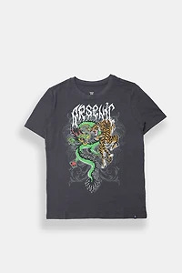 T-shirt imprimé dragon tatouage Arsenic junior