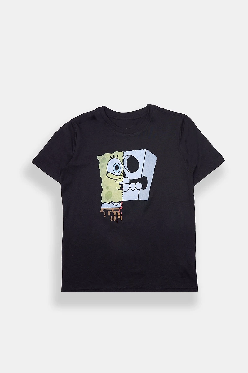 Youth SpongeBob Skeleton Graphic T-Shirt