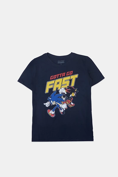T-shirt imprimé Gotta Go Fast Sonic junior