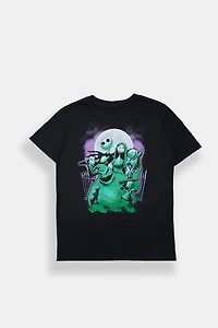 T-shirt imprimé Jack Skellington et Oogie Boogie junior