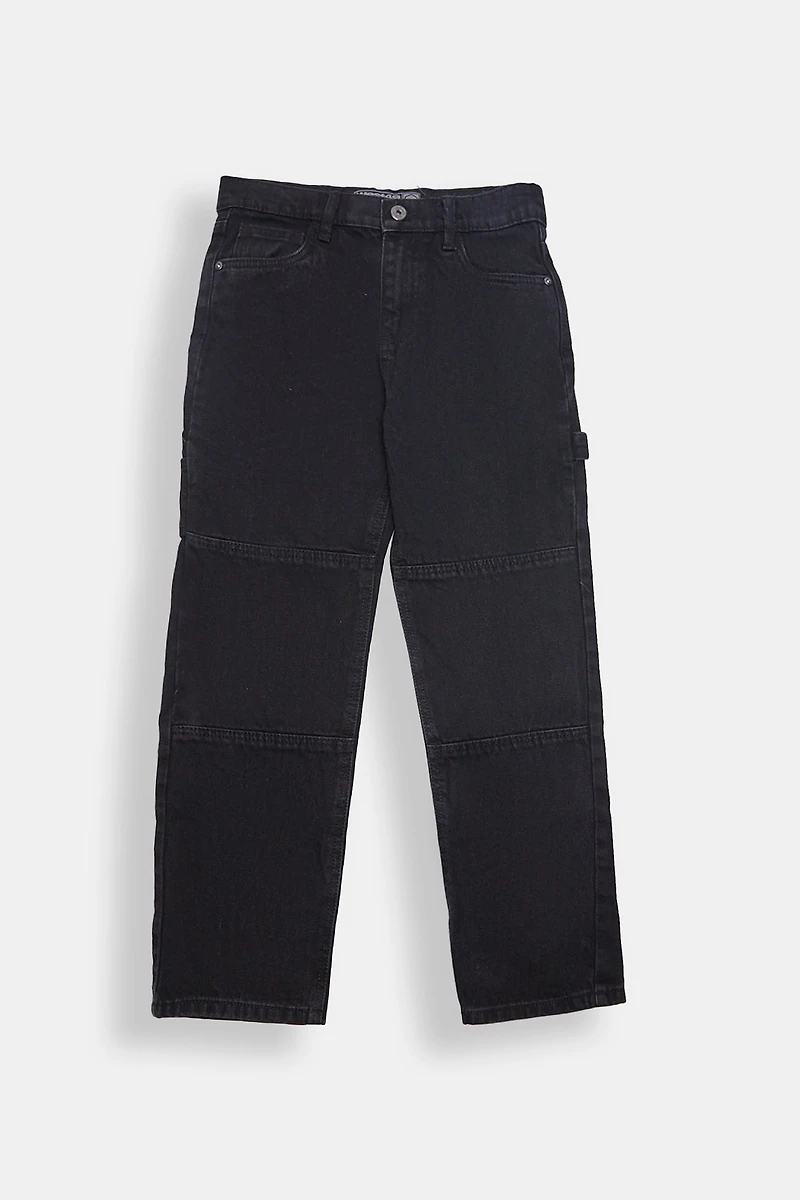 Jean de charpentier délavé noir West49 junior