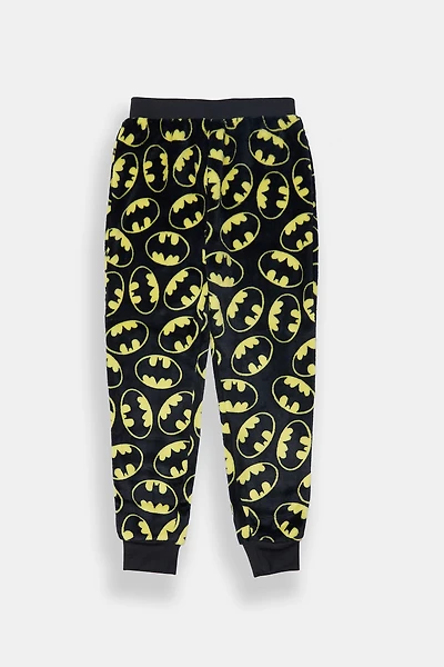 Youth Batman Logo Plush Pajama Pant
