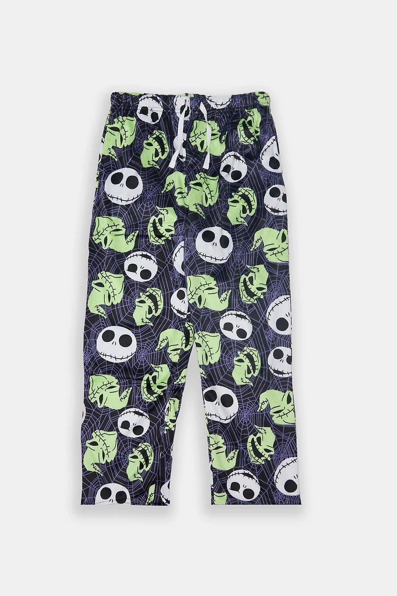 Pantalon de pyjama en peluche Jack Skellington d'Halloween junior