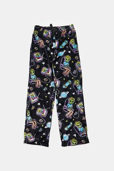 Youth Alien Gamer Plush Pajama Pant