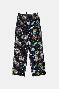 Youth Alien Gamer Plush Pajama Pant