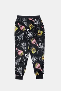Youth SpongeBob Skeleton Plush Pajama Pant