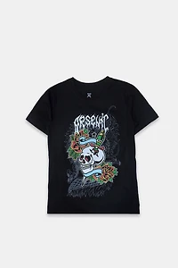 Arsenic Youth Skull Tattoo Graphic T-Shirt