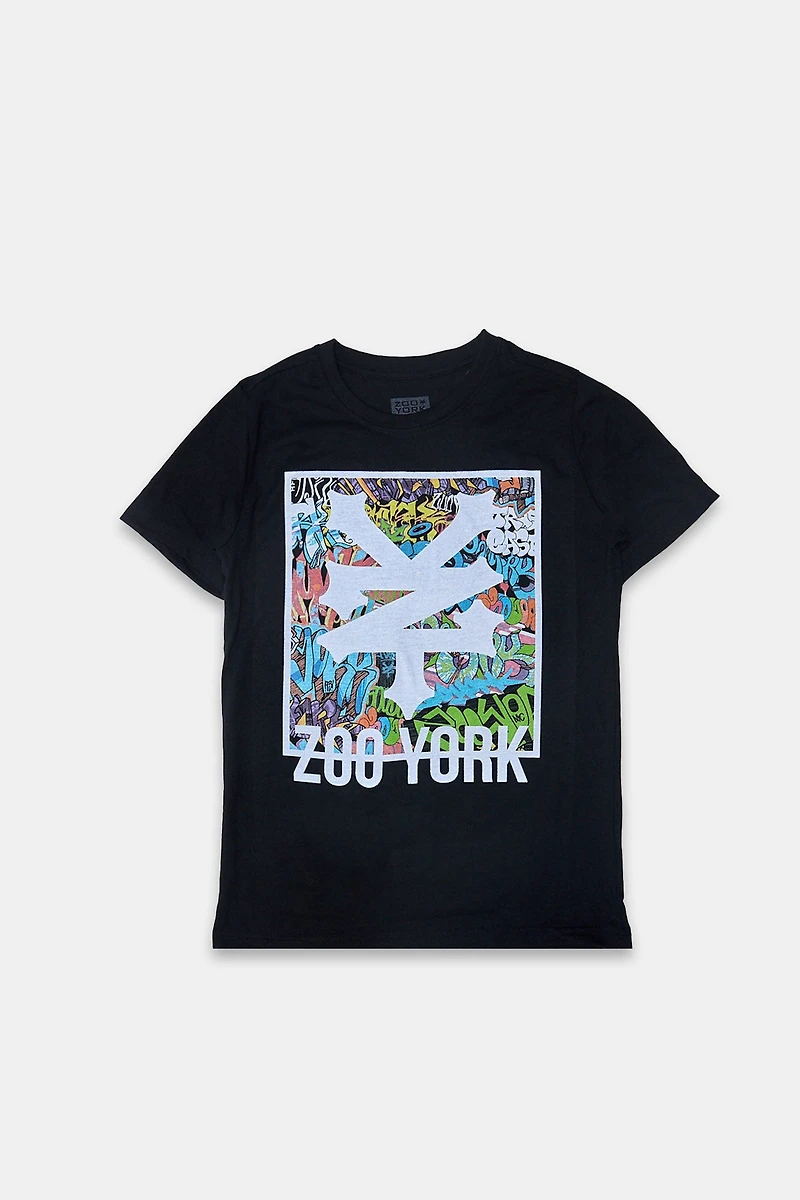 T-shirt imprimé logo graffiti Zoo York junior