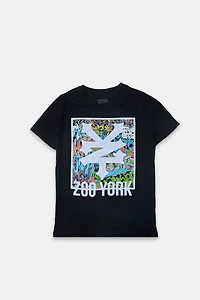 T-shirt imprimé logo graffiti Zoo York junior