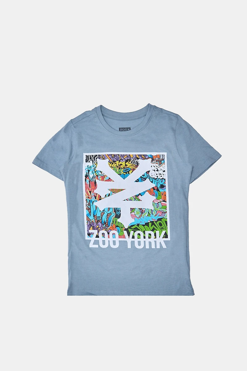 T-shirt imprimé logo graffiti Zoo York junior