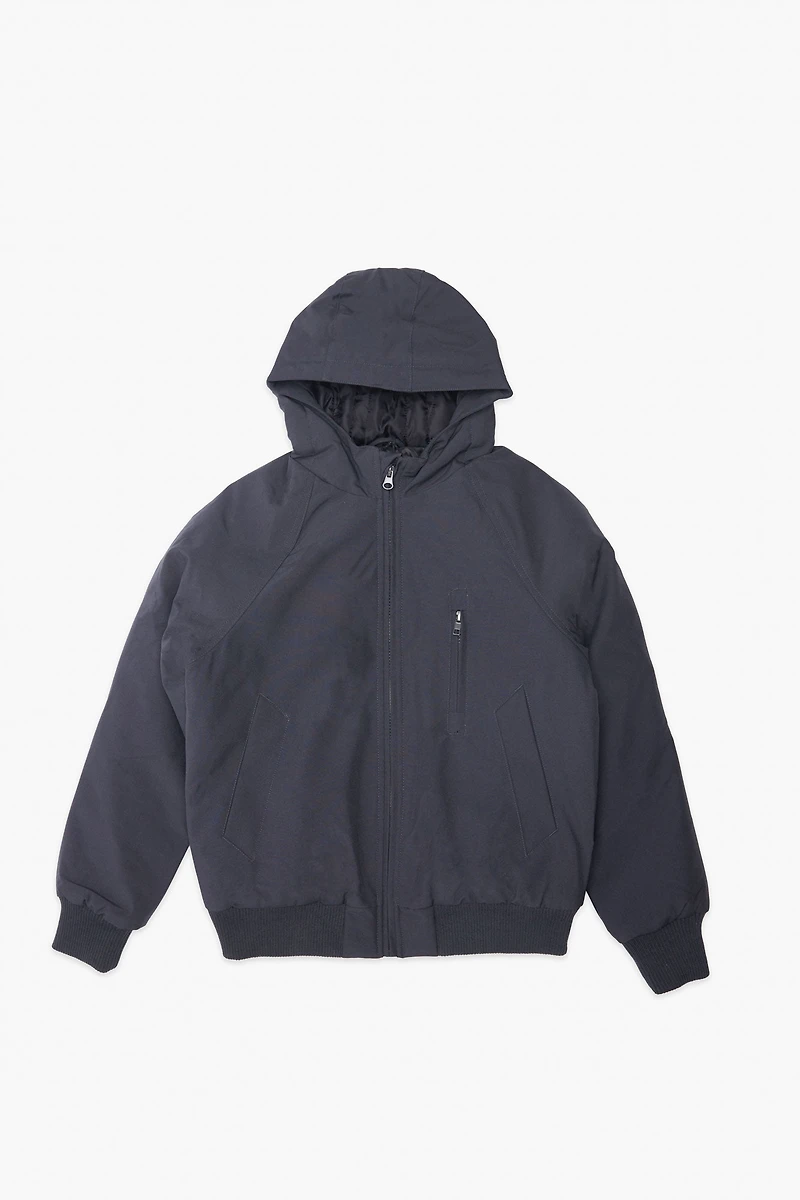 Veste bomber à capuchon et manches raglan junior