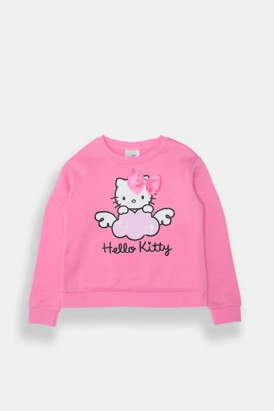 Sweatshirt noeud 3D Hello Kitty fille