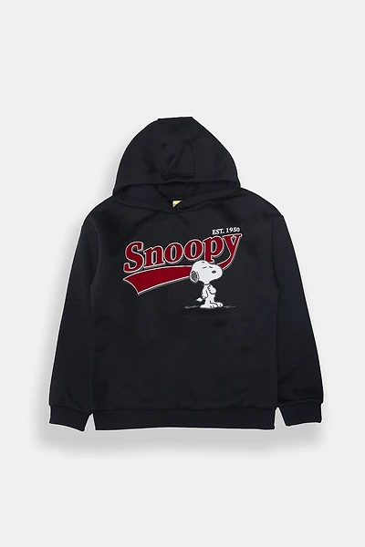 Haut à capuchon imprimé Snoopy fille