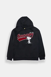 Haut à capuchon imprimé Snoopy fille