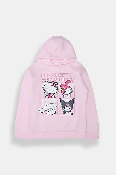 Haut à capuchon imprimé Hello Kitty And Friends fille