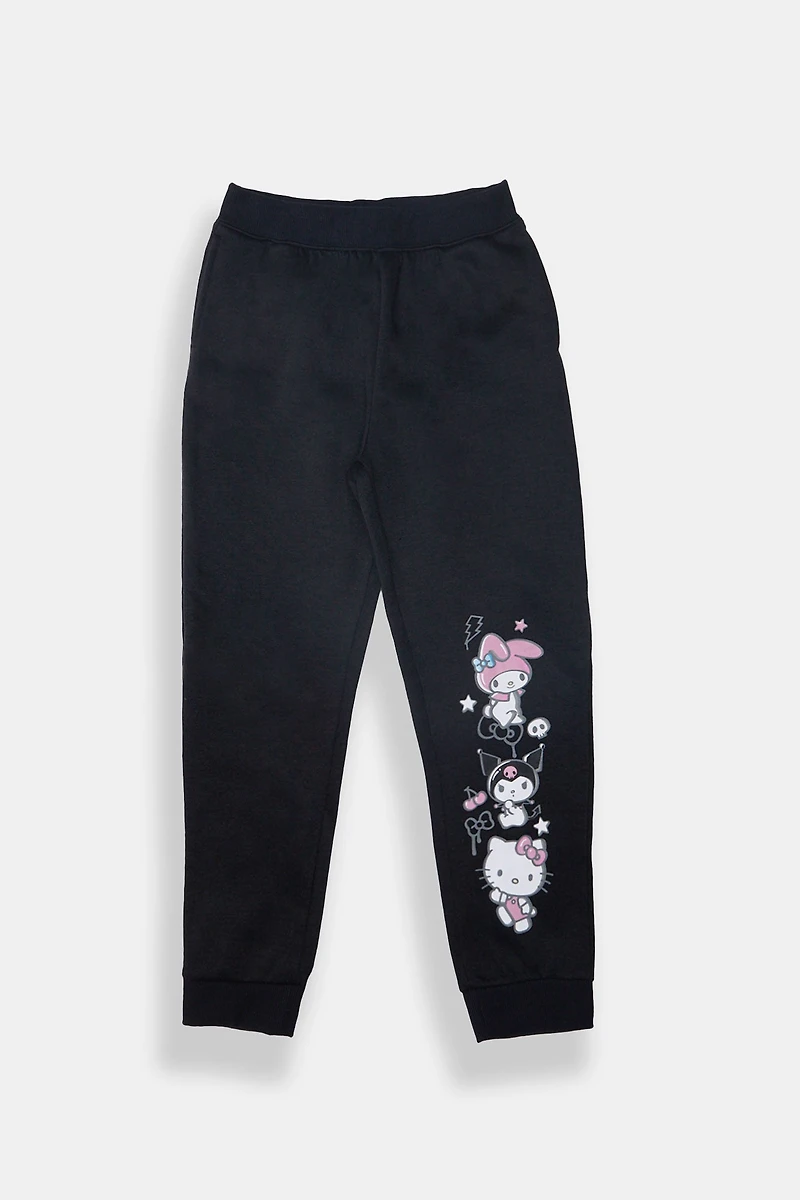 Jogger en molleton imprimé Hello Kitty & Friends fille
