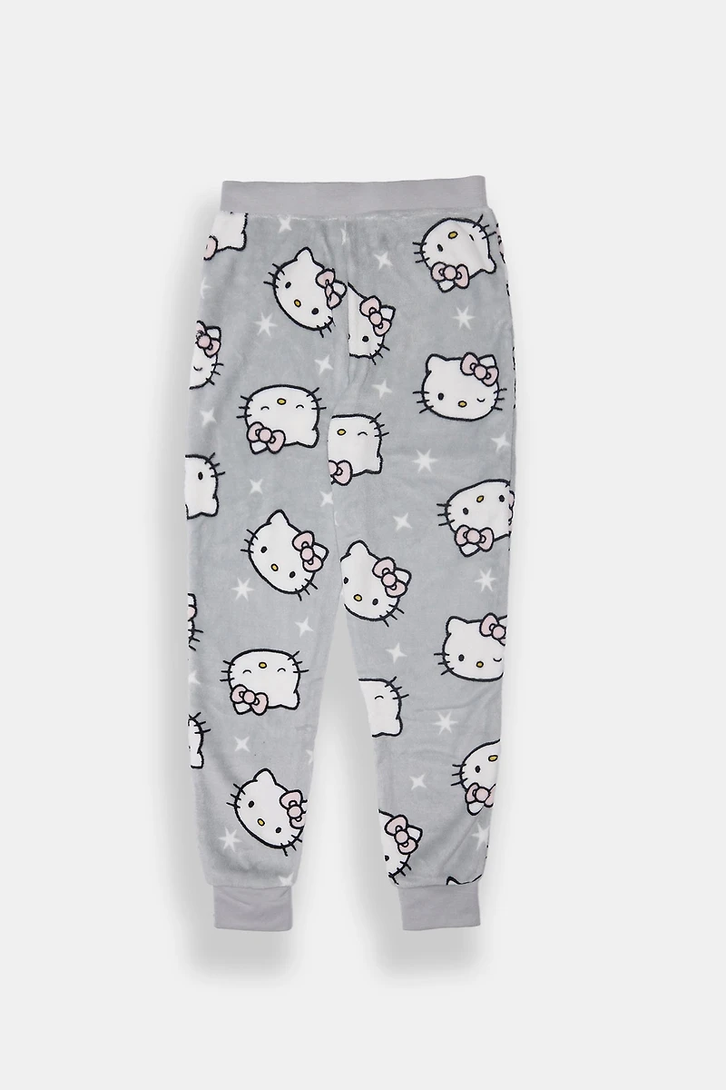 Girls Hello Kitty Sparkle Plush Pajama Pant