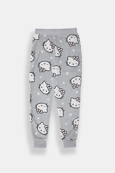 Girls Hello Kitty Sparkle Plush Pajama Pant