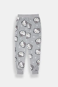 Pantalon de pyjama en peluche scintillant Hello Kitty fille
