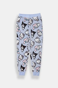 Girls Kuromi My Melody Plush Pajama Pant