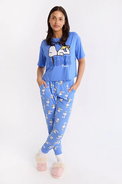 Peanuts Snoopy 2-Piece Pajama Tee & Jogger Set