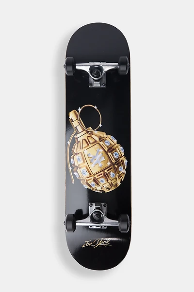Skateboard imprimé grenade dorée Zoo York 8"