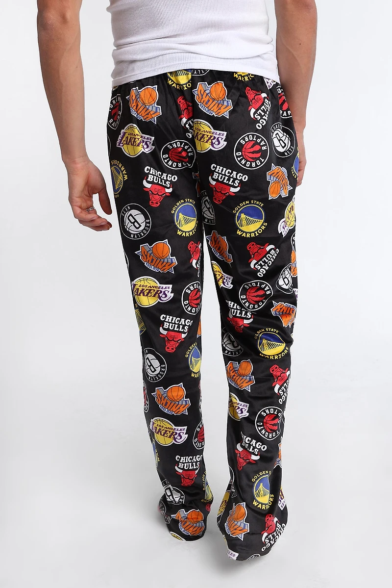 NBA Multi Logo Silky Fleece Pajama Pants