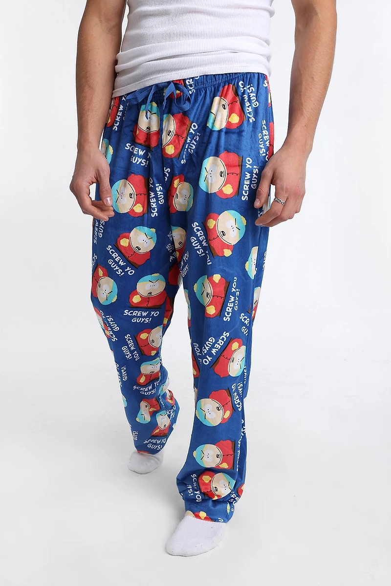 Pantalon pyjama en molleton soyeux imprimé South Park