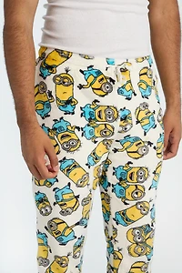 Mens Minions Plush Pajama Pant