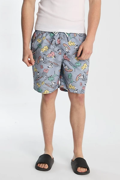 Short de bain Peanuts Snoopy 7"