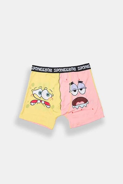 SpongeBob & Patrick Half Printed Boxer Briefs