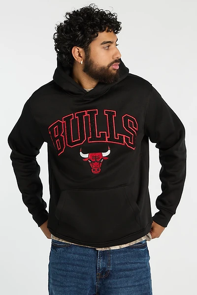 Mens Chicago Bulls Chenille Logo Hoodie