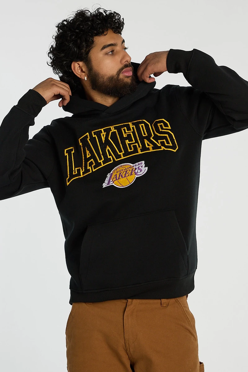 Mens Los Angeles Lakers Chenille Logo Hoodie