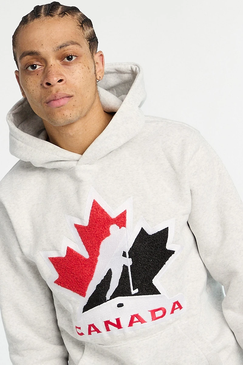 Mens Team Canada Hockey Chenille Logo Hoodie