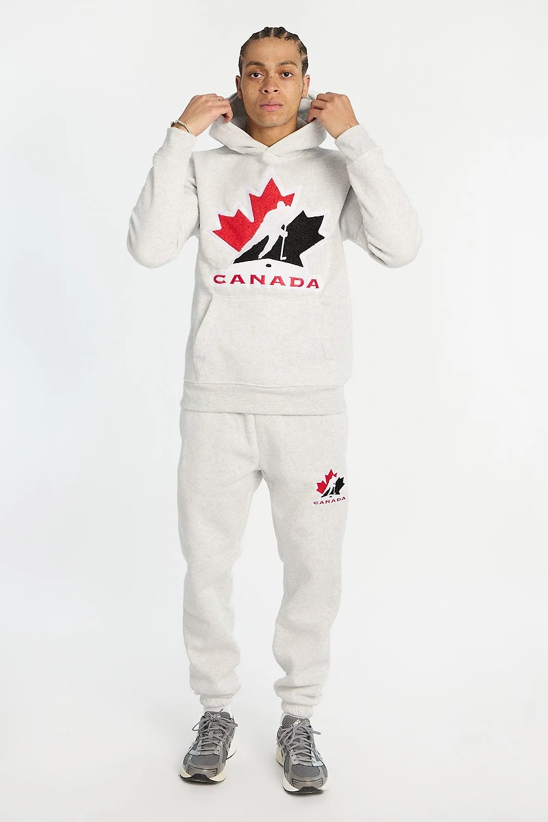 Mens Team Canada Hockey Chenille Logo Hoodie