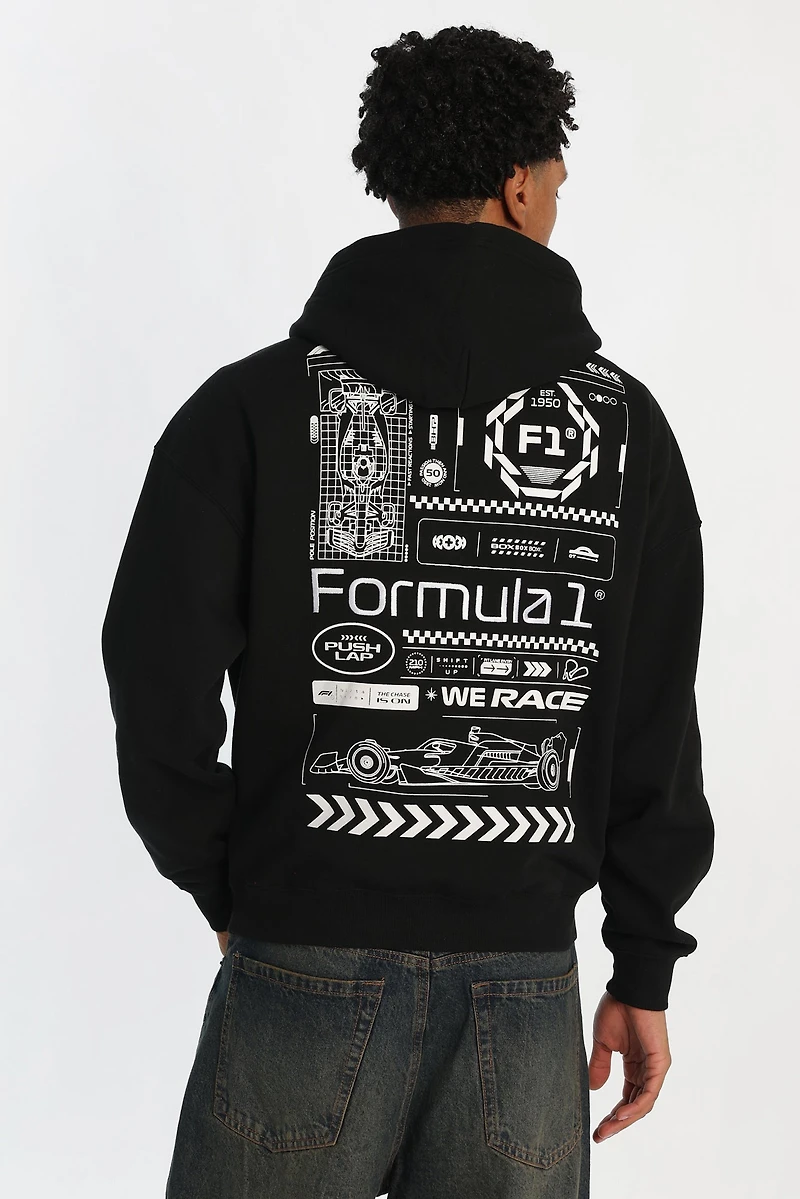 Haut à capuchon logo chenille Formula 1