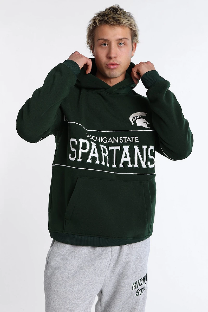 Haut à capuchon panneaux brodé Michigan State Spartans