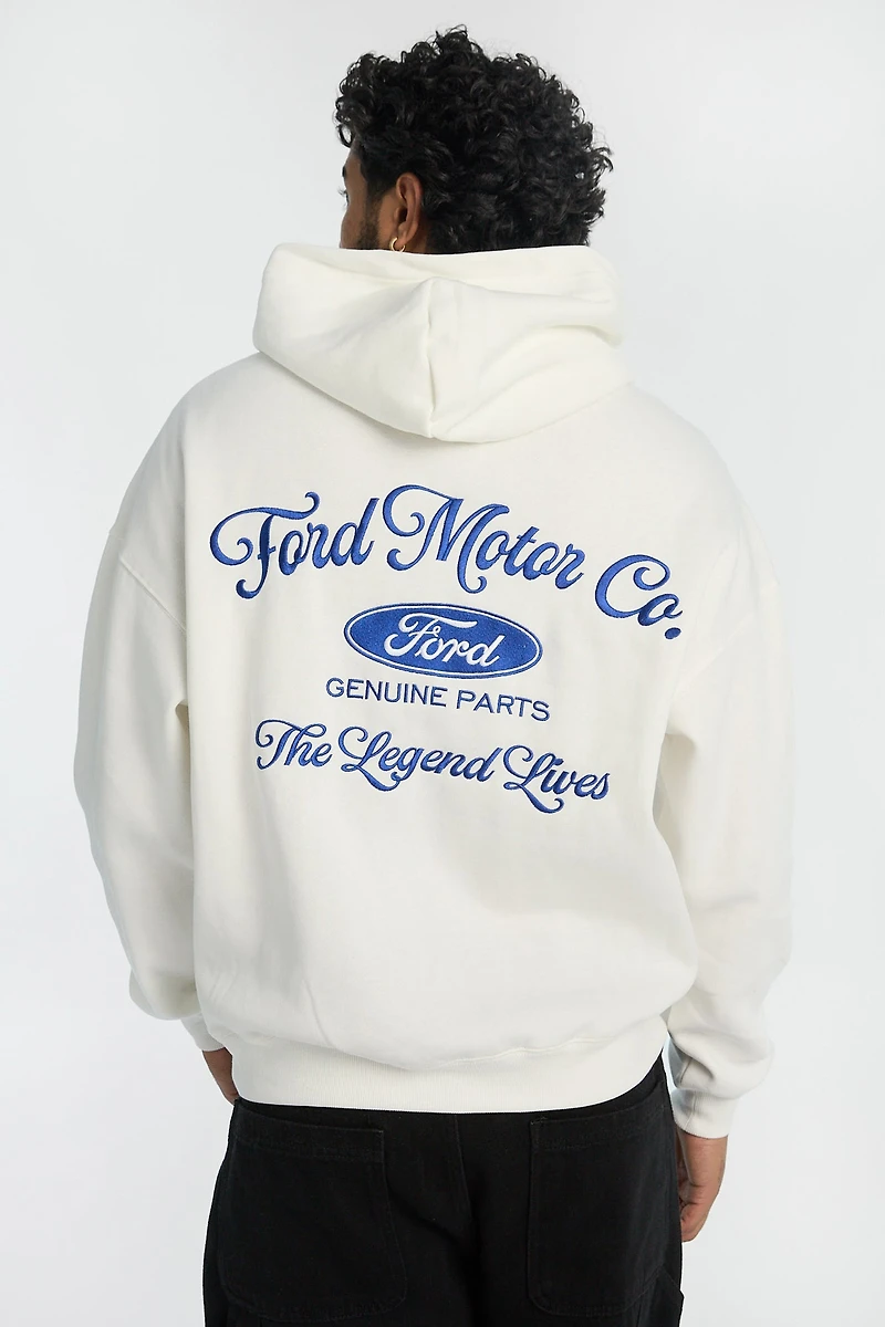 Mens Ford Motor Co. Embroidered Hoodie